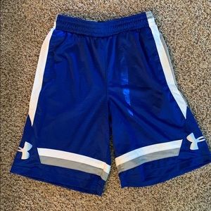Blue under armour basketball shorts